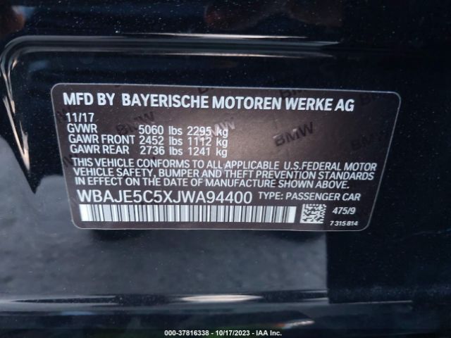 WBAJE5C5XJWA94400 BMW 5 Series 540i