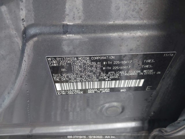 Toyota RAV4 LE 2017 JTMZFREV3HJ701894 Image 9