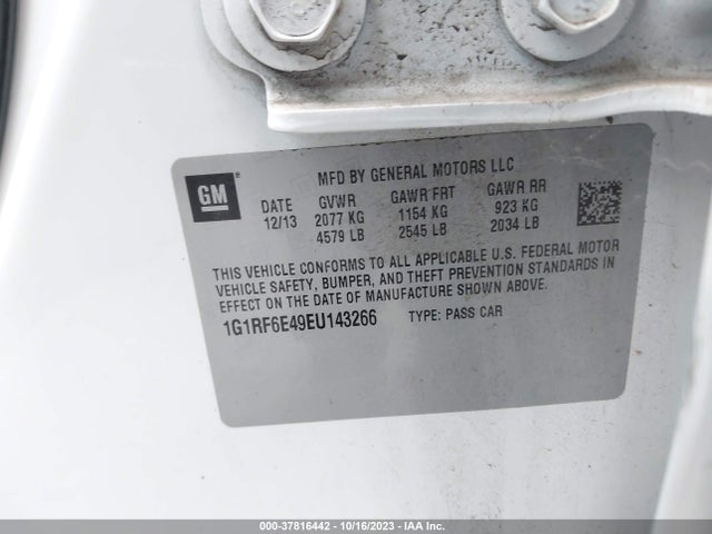 Chevrolet Volt 2014 1G1RF6E49EU143266 Image 9