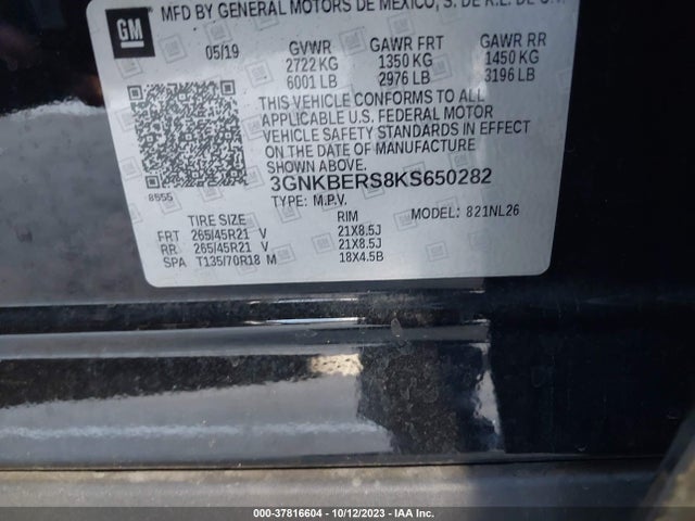 Chevrolet BLAZER RS 2019 3GNKBERS8KS650282 Image 9