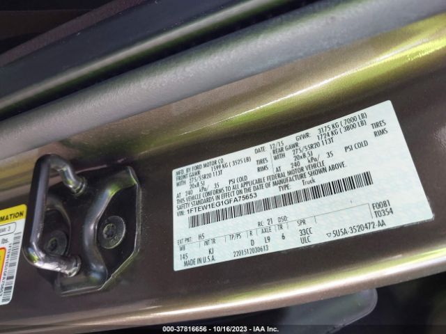 1FTEW1EG1GFA75653 Ford F-150 Xlt/xl/lariat/platinum