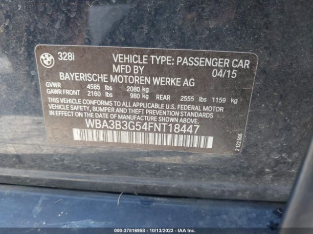 WBA3B3G54FNT18447 BMW 3 Series 328i Xdrive