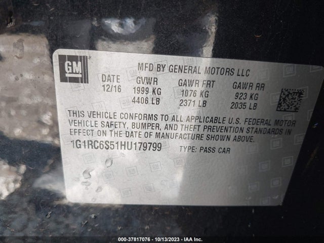 Chevrolet VOLT LT 2017 1G1RC6S51HU179799 Image 9