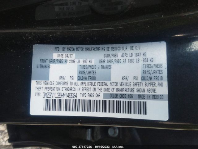 2017 MAZDA MAZDA3 5-DOOR 3MZBN1L35HM149984 Photo 8