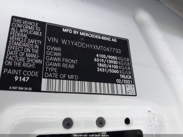 2021 MERCEDES-BENZ SPRINTER 2500 W1Y4DCHYXMT047733 Photo 8