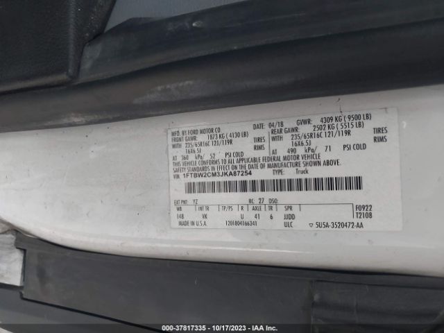 1FTBW2CM3JKA87254 Ford TRANSIT VAN