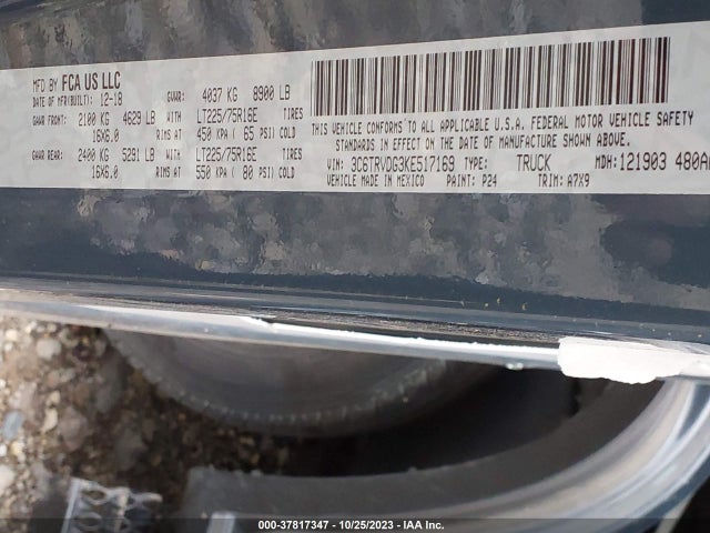 RAM Promaster Cargo Van 2019 3C6TRVDG3KE517169 Image 9