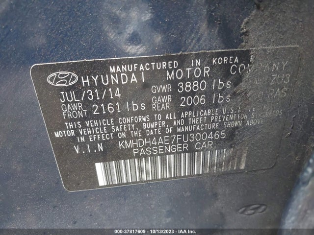 Hyundai ELANTRA SE 2015 KMHDH4AE7FU300465 Image 9