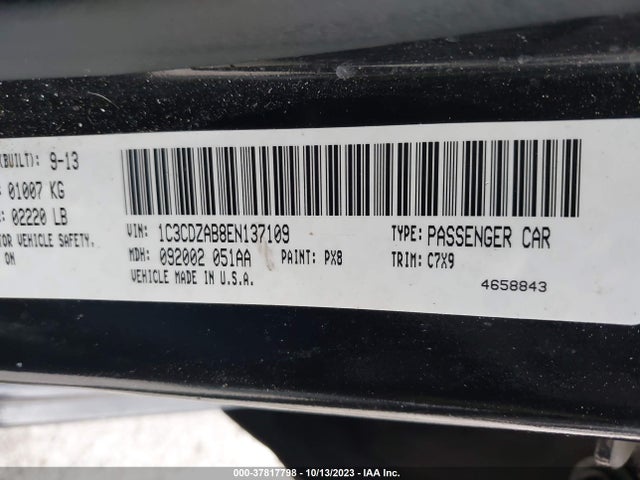 Dodge AVENGER SE 2014 1C3CDZAB8EN137109 Image 9