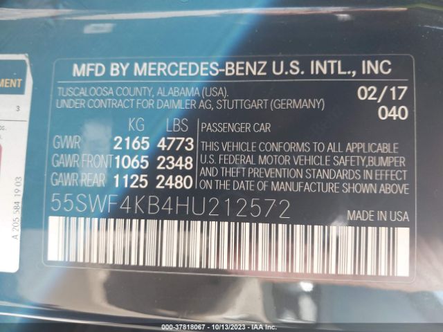 55SWF4KB4HU212572 Mercedes-Benz C 300 Sport 4matic/luxury 4matic/4matic