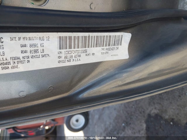 2013 DODGE DART LIMITED/GT VIN: 1C3CDFCA7DD123256