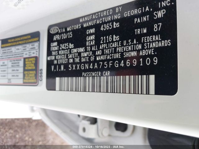 5XXGN4A75FG469109 KIA OPTIMA EX