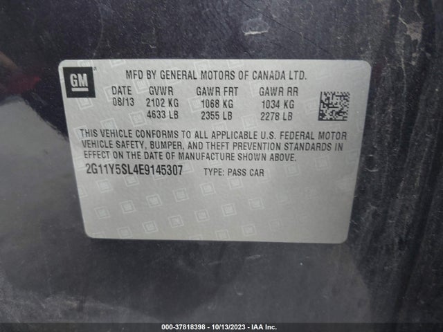 Chevrolet Impala 1ls 2014 2G11Y5SL4E9145307 Image 9