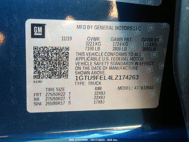 1GTU9FEL4LZ174263 GMC Sierra 1500 Denali