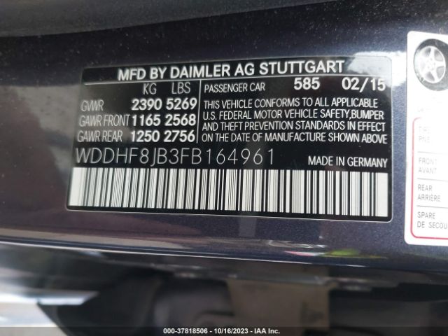 WDDHF8JB3FB164961 Mercedes-Benz E-class E 350