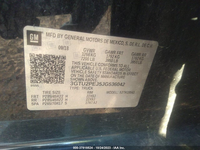 GMC Sierra 1500 Denali 2018 3GTU2PEJ5JG536042 Image 9