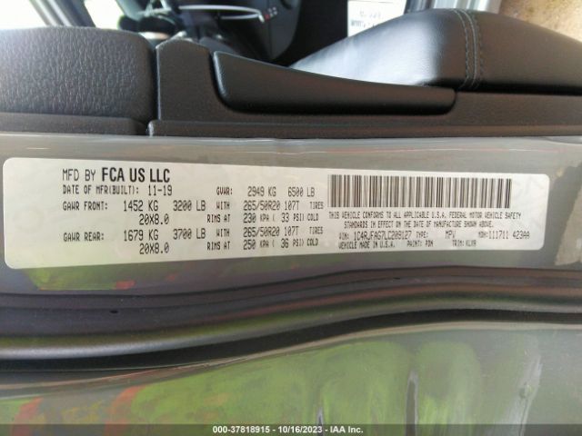1C4RJFAG7LC209127 Jeep Grand Cherokee Altitude