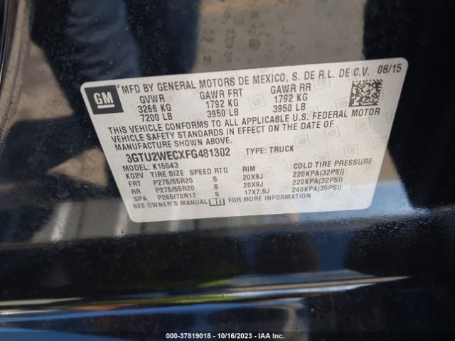 3GTU2WECXFG481302 GMC Sierra 1500 Denali