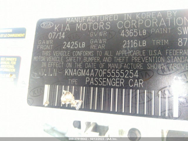 KIA Optima Lx 2015 KNAGM4A70F5555254 Image 9
