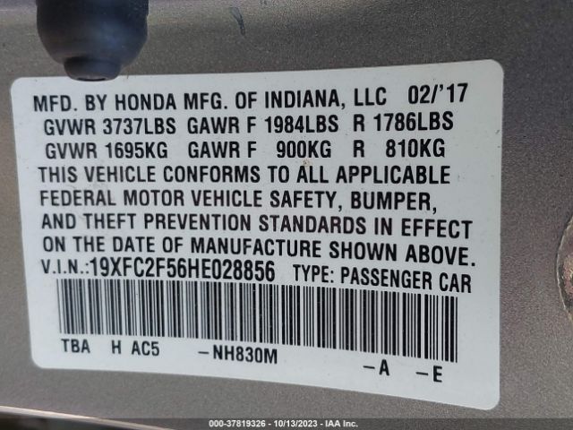 19XFC2F56HE028856 Honda Civic Sedan Lx