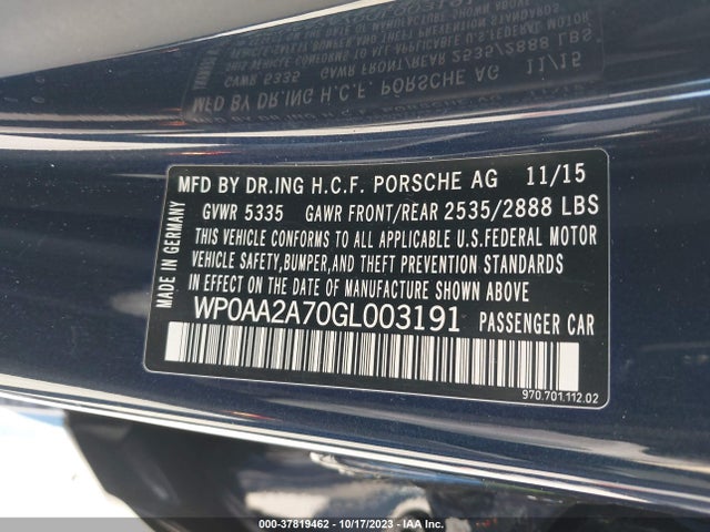 2016 PORSCHE PANAMERA WP0AA2A70GL003191 Photo 8