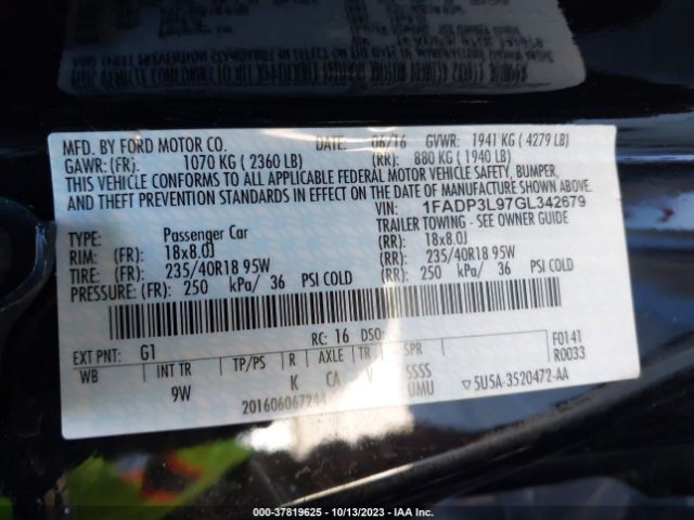 1FADP3L97GL342679 Ford FOCUS ST