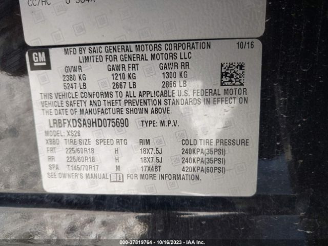 LRBFXDSA9HD075690 Buick Envision Essence