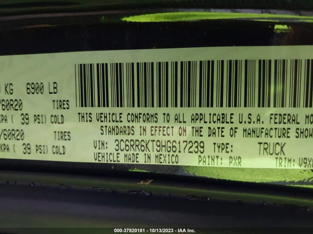 RAM 1500 Express 2017 3C6RR6KT9HG617239 Image 9
