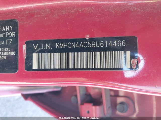 2011 HYUNDAI ACCENT GLS VIN: KMHCN4AC5BU614466