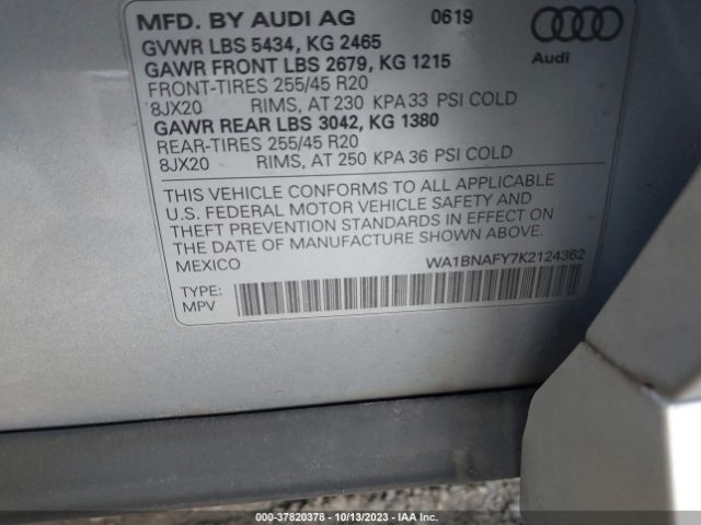 WA1BNAFY7K2124362 Audi Q5 Premium Plus