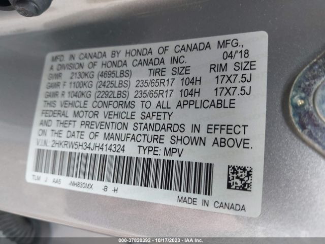 2HKRW5H34JH414324 Honda CR-V LX