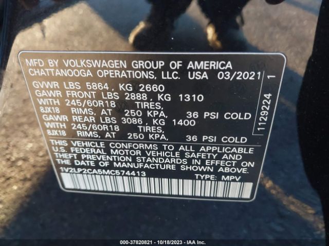 2021 VOLKSWAGEN ATLAS 1V2LP2CA5MC574413 Photo 8