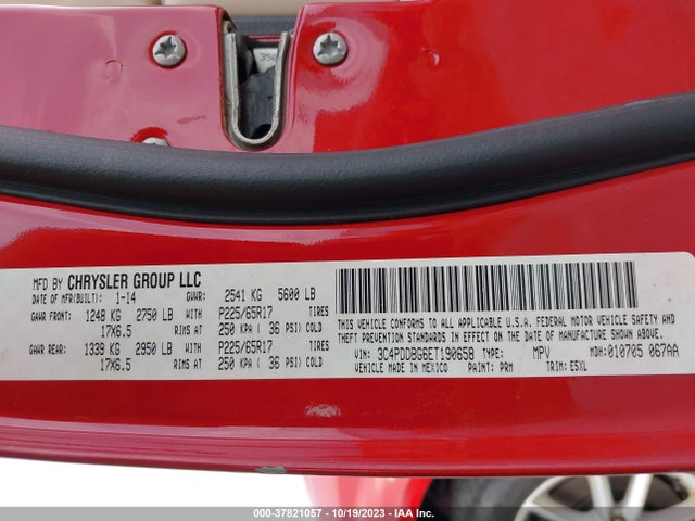 2014 DODGE JOURNEY 3C4PDDBG6ET190658 Photo 8