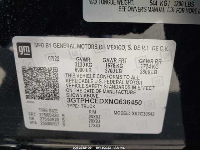 GMC Sierra 1500 2wd  Short Box Elevation 2022 3GTPHCEDXNG636450 Image 9