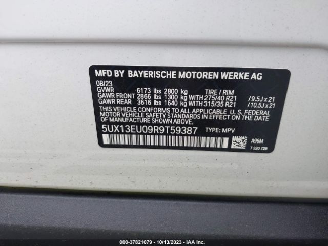 5UX13EU09R9T59387 BMW X5 Sdrive40i