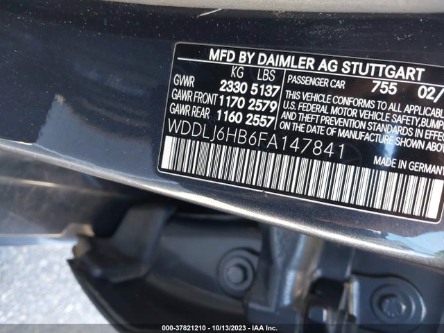 WDDLJ6HB6FA147841 Mercedes-Benz Cls-class Cls 400