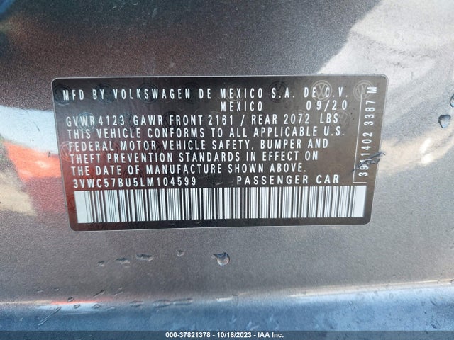 3VWC57BU5LM104599 Volkswagen Jetta S/se/r-line