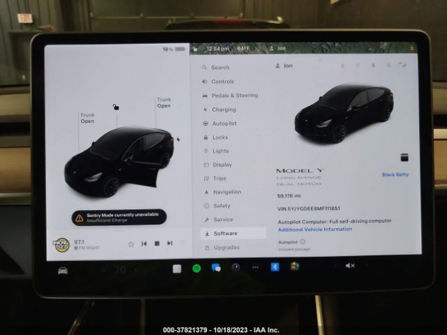 5YJYGDEE8MF111851 Tesla Model Y Long Range