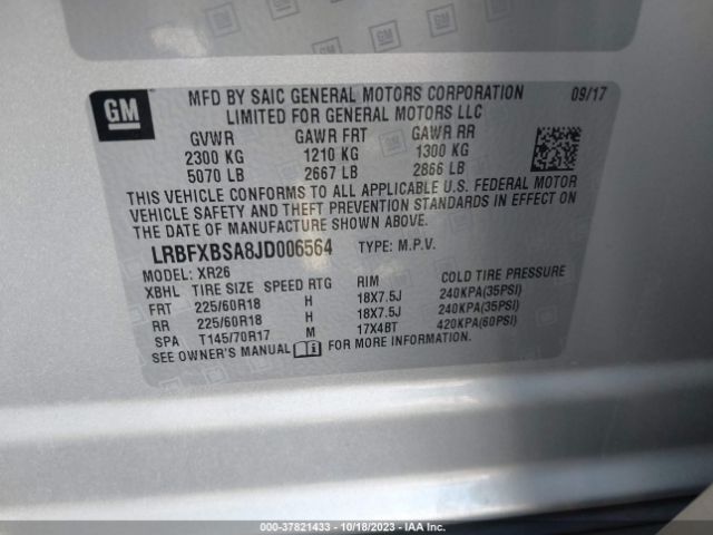 LRBFXBSA8JD006564 Buick Envision Preferred