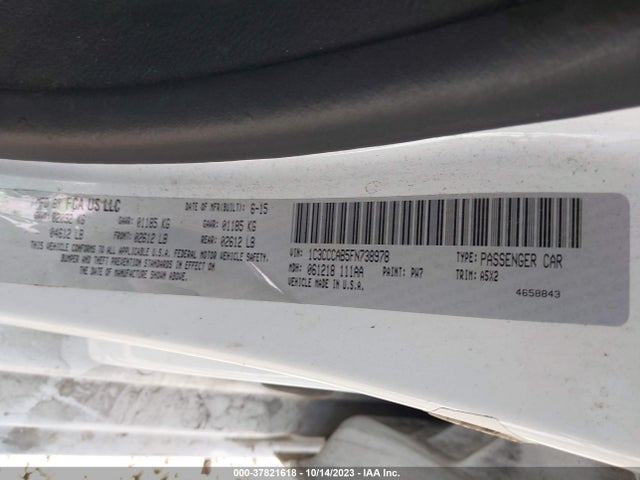 2015 CHRYSLER 200 LIMITED VIN: 1C3CCCAB5FN738978