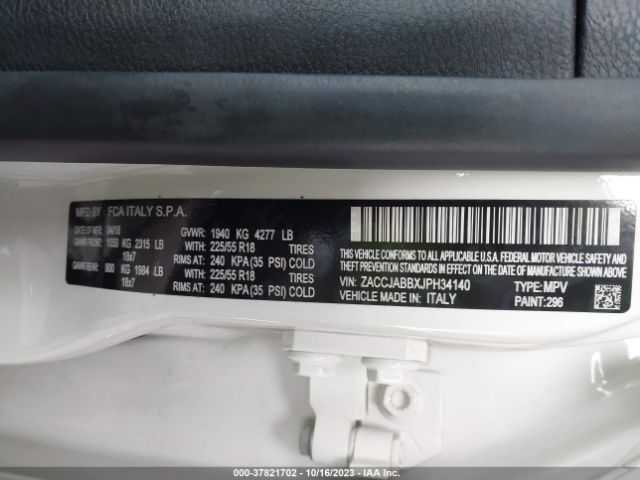 ZACCJABBXJPH34140 Jeep Renegade Latitude
