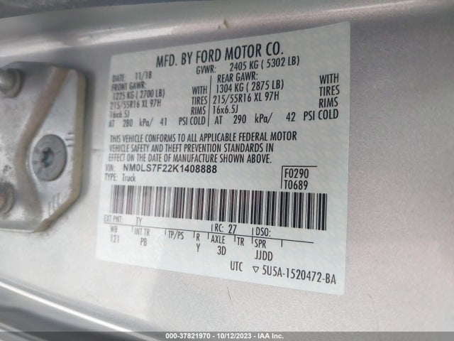 Ford Transit Connect Xlt 2019 NM0LS7F22K1408888 Image 9