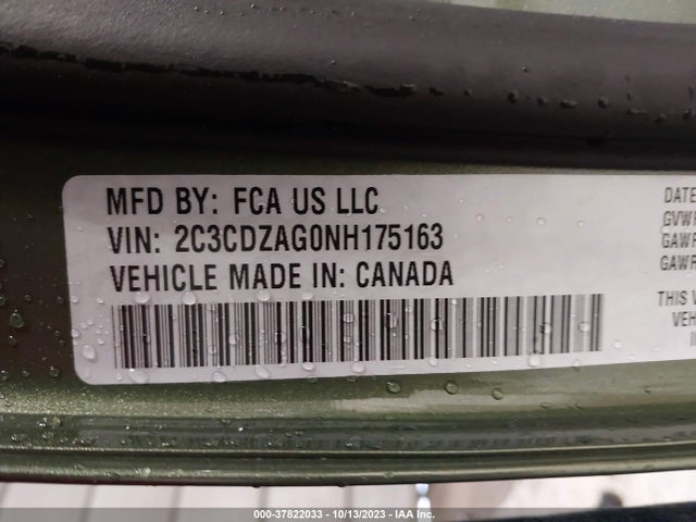 Dodge Challenger Sxt 2022 2C3CDZAG0NH175163 Image 9