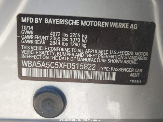 WBA5A5C5XFD515822 BMW 528I