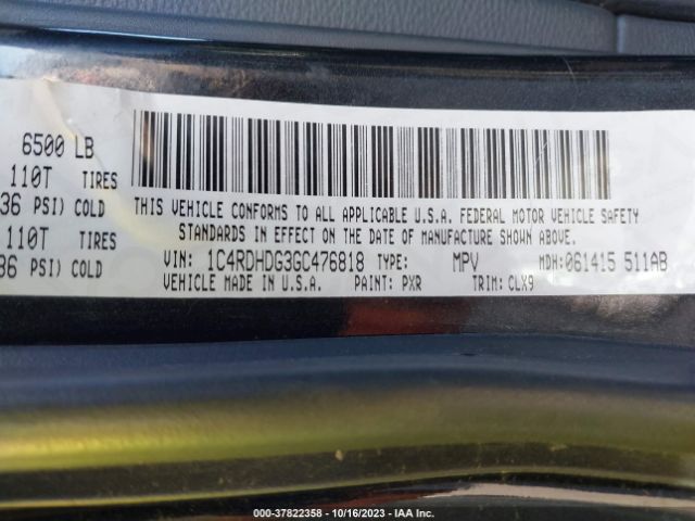 1C4RDHDG3GC476818 Dodge DURANGO LIMITED