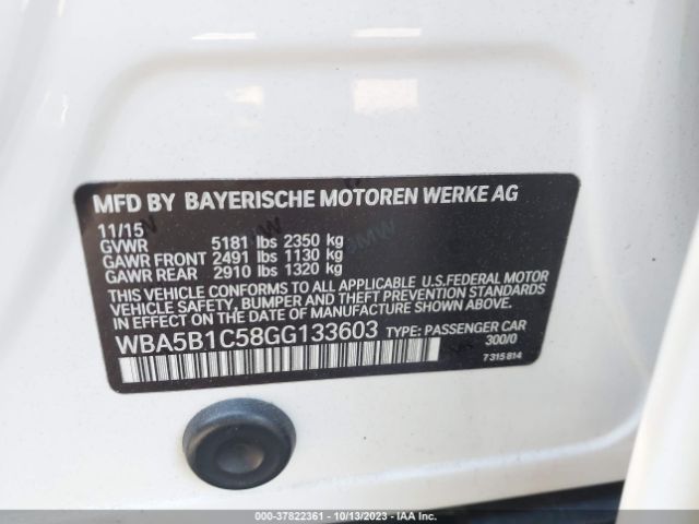 WBA5B1C58GG133603 BMW 5 Series 535i