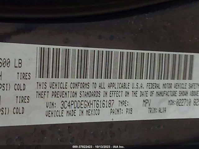 Dodge Journey Gt Awd 2017 3C4PDDEGXHT616187 Image 9