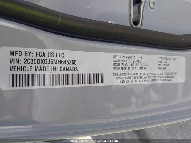 Dodge Charger Scat Pack 2021 2C3CDXGJ6MH645265 Image 9