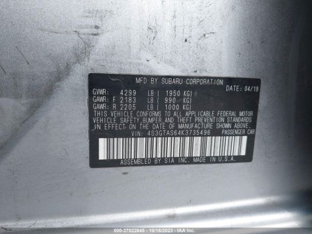 4S3GTAS64K3735496 Subaru Impreza Limited