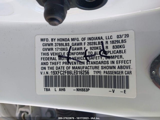 Honda Civic Sport 2020 19XFC2F86LE016256 Image 9